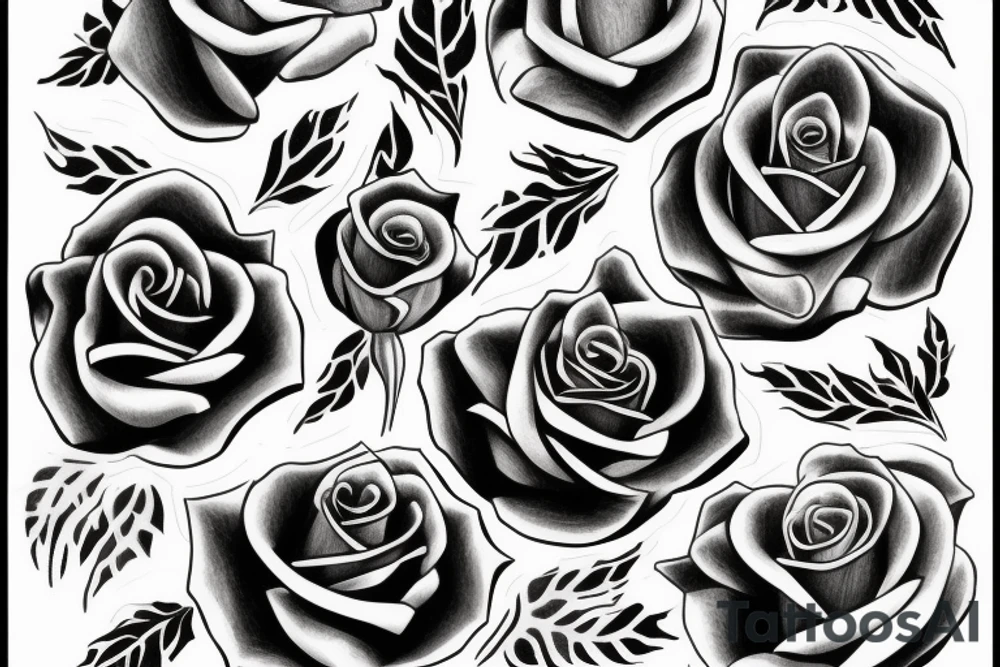 Rose with day of birth 1990 tattoo idea