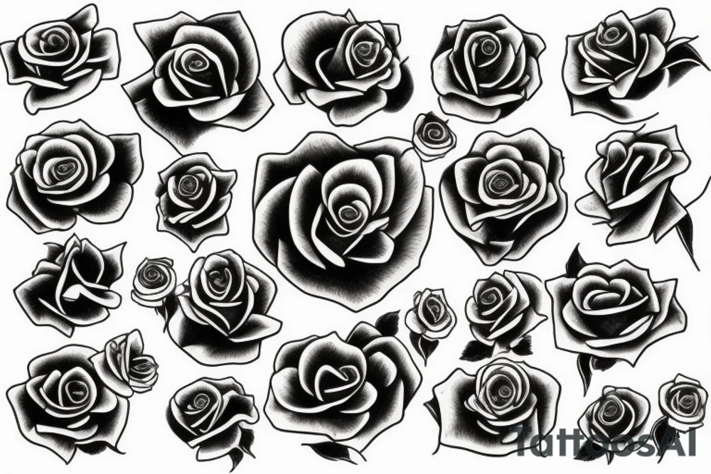 Rose with day of birth 1990 tattoo idea