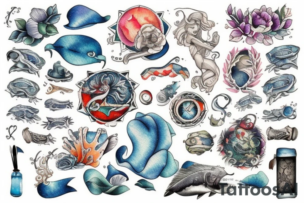 Book sea tattoo idea