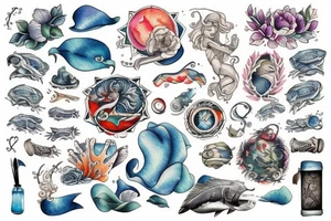 Book sea tattoo idea