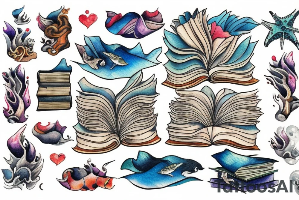 Book sea tattoo idea