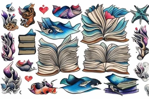 Book sea tattoo idea