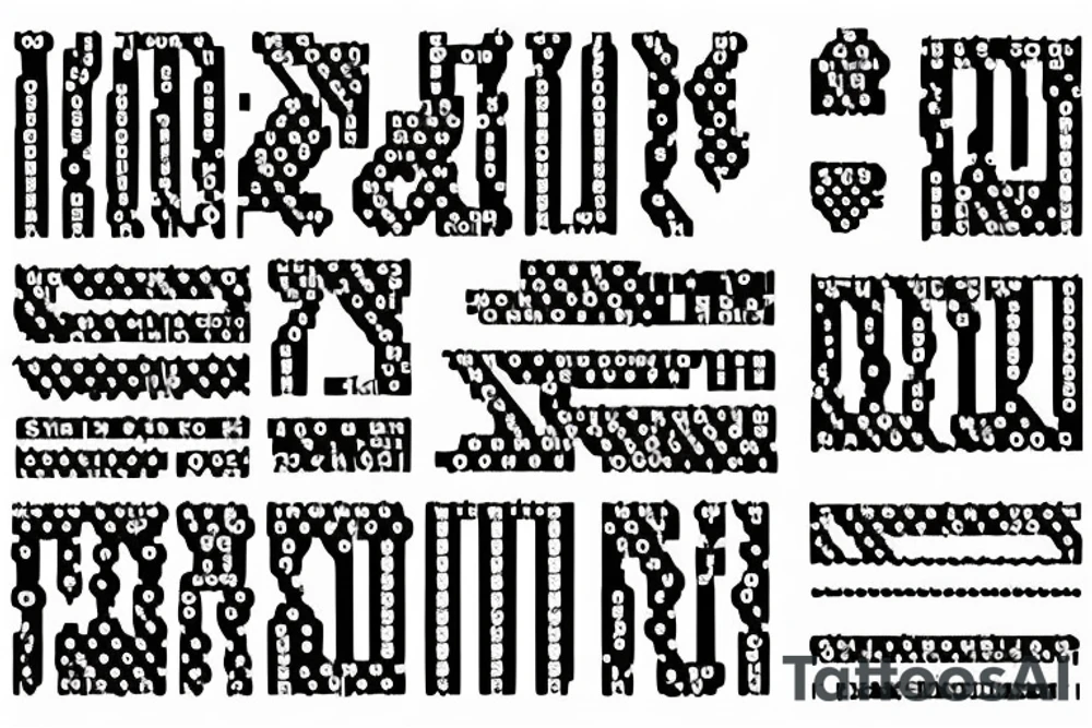 Spell out "Shanny" in binary, or some other computer/tech-looking art. tattoo idea