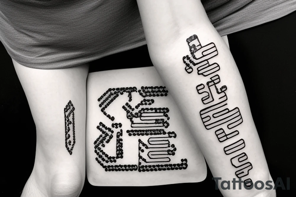 Spell out "Shanny" in binary tattoo idea