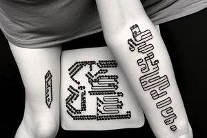 Spell out "Shanny" in binary tattoo idea