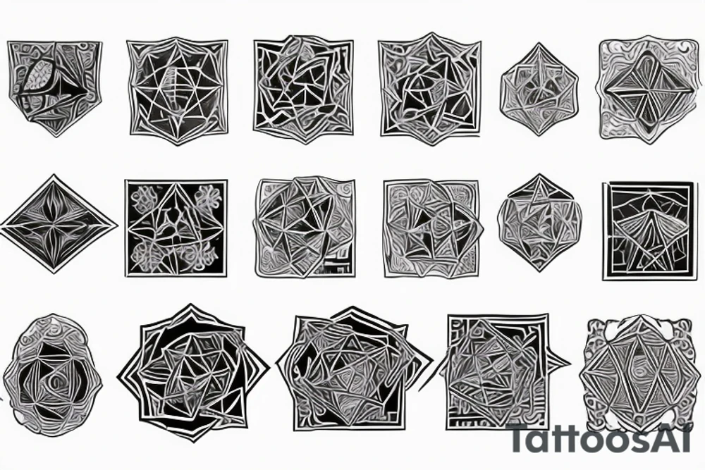 soap bubbles in the shape of a pentagon tattoo idea