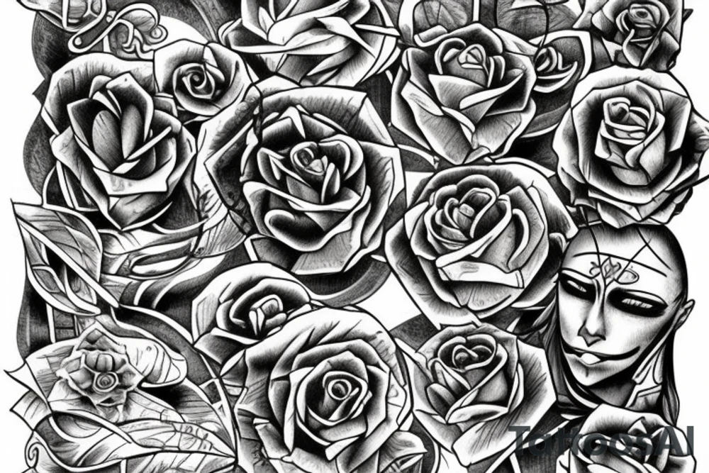 Book covered in vines tattoo idea
