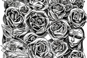 Book covered in vines tattoo idea