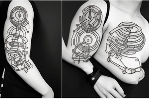 Circuits and chip arm tattoo idea