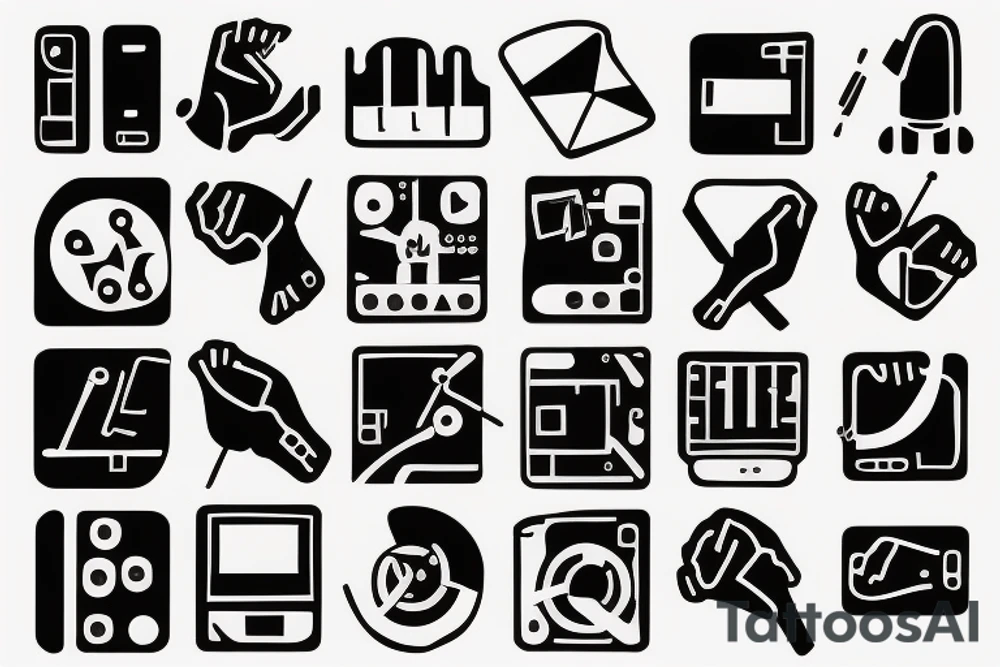 Circuits and chip arm tattoo idea