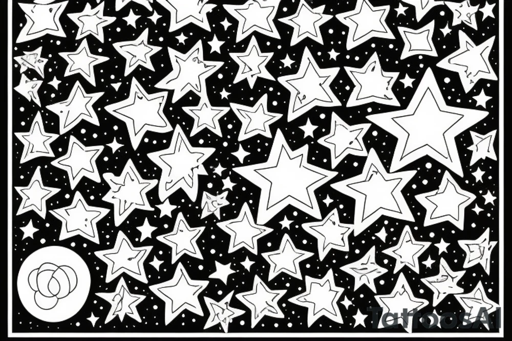 stars on a wrist tattoo idea