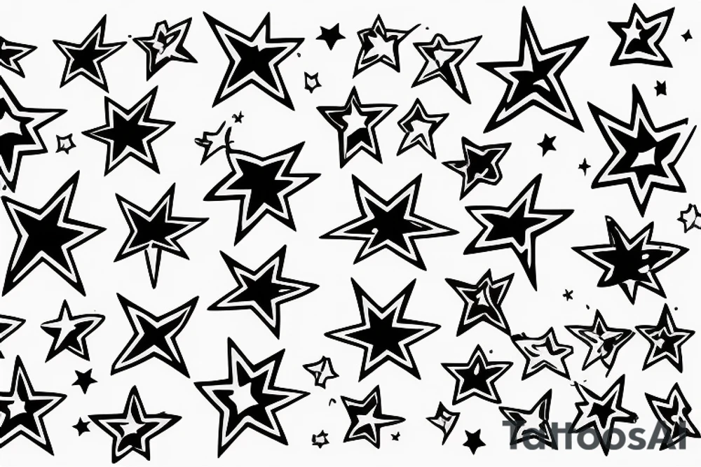 stars on a wrist tattoo idea