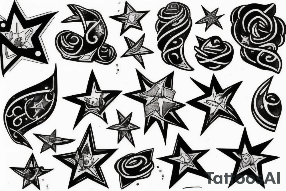 stars tattoo idea