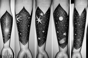 stars on wrist tattoo idea