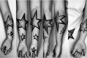 stars on wrist tattoo idea