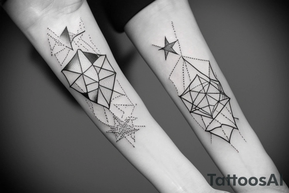 gemini constellation stars on wrist tattoo idea