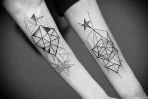 gemini constellation stars on wrist tattoo idea