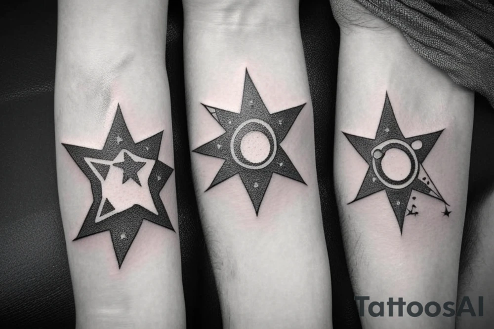 gemini constellation stars on wrist tattoo idea