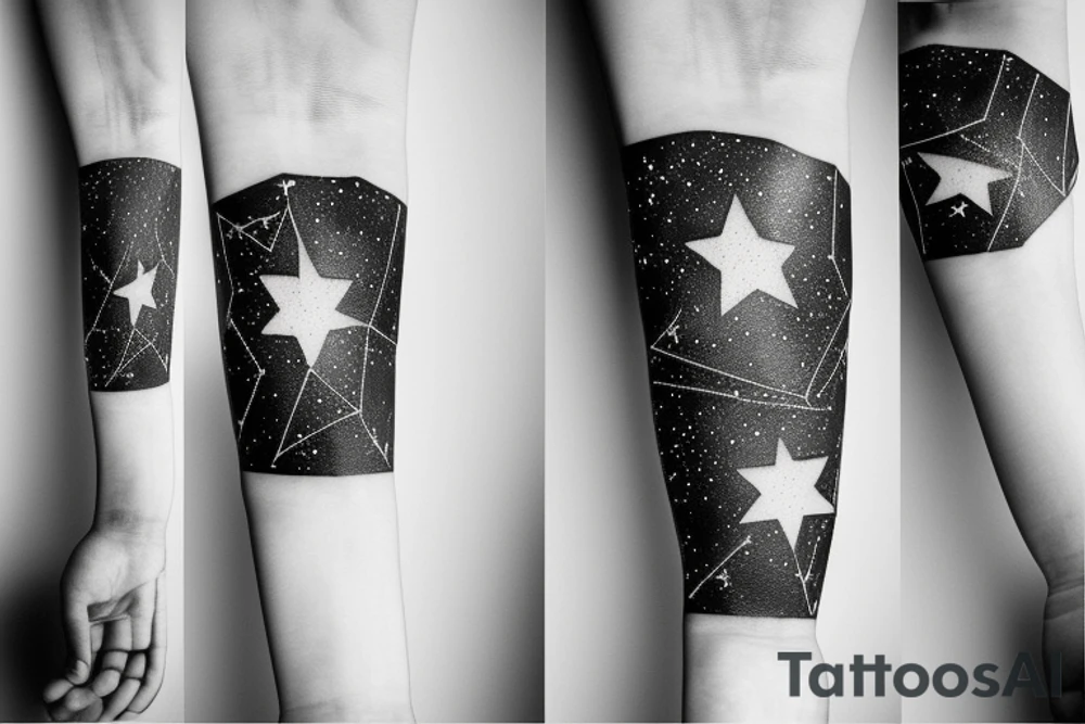 gemini constellation stars on wrist tattoo idea