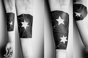 gemini constellation stars on wrist tattoo idea