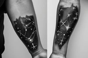 gemini constellation stars on wrist tattoo idea