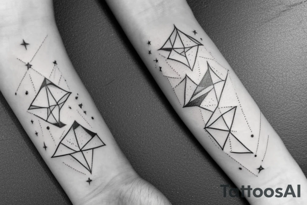 gemini constellation stars on wrist tattoo idea