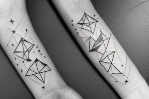 gemini constellation stars on wrist tattoo idea