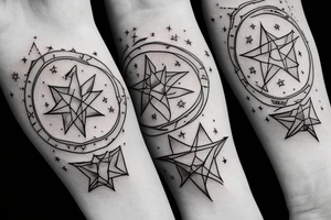 gemini constellation stars on wrist tattoo idea
