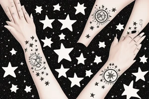 gemini constellation stars on wrist tattoo idea