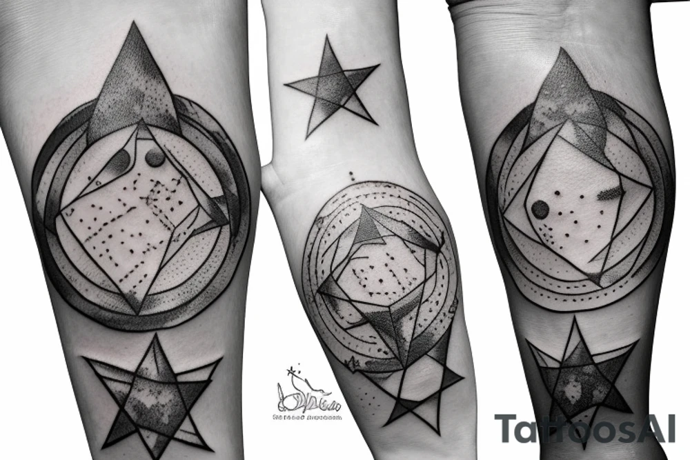 gemini constellation stars on wrist tattoo idea