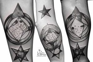 gemini constellation stars on wrist tattoo idea