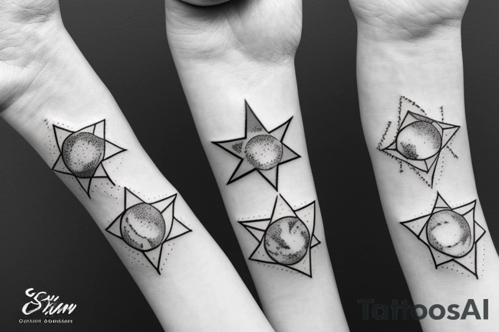 gemini constellation stars on wrist tattoo idea