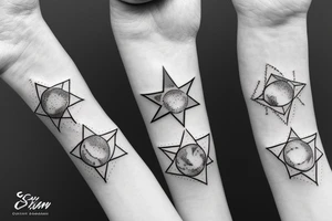 gemini constellation stars on wrist tattoo idea