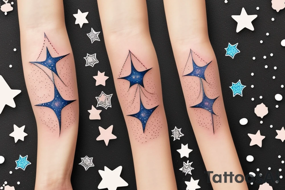 gemini constellation stars on wrist tattoo idea