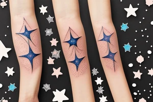 gemini constellation stars on wrist tattoo idea
