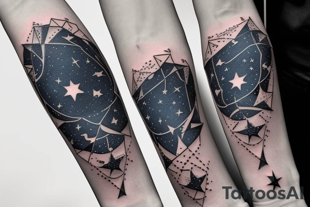 gemini constellation stars on wrist tattoo idea