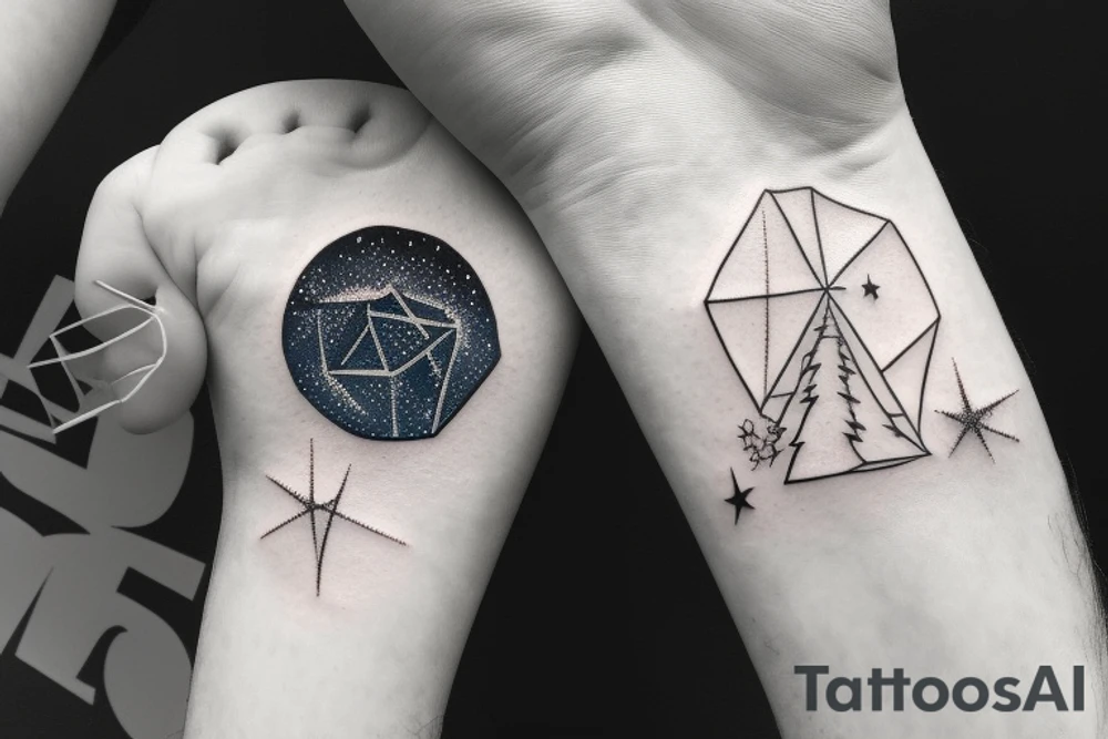 gemini constellation on wrist tattoo idea