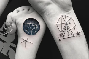 gemini constellation on wrist tattoo idea