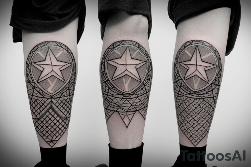 three stars with perfect geometric proportions next to each other tattoo idea