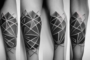 stars with perfect geometric proportions next to each other tattoo idea