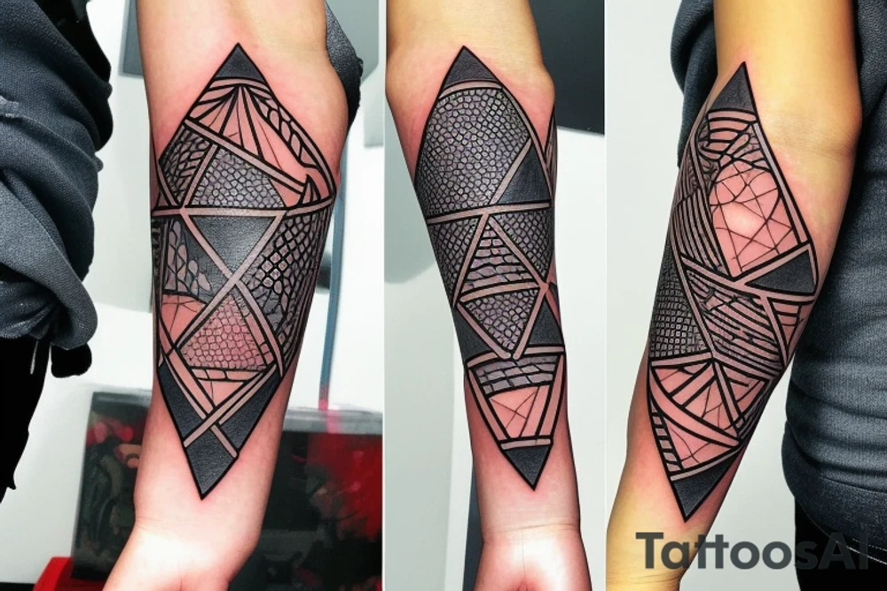 stars with perfect geometric proportions next to each other tattoo idea