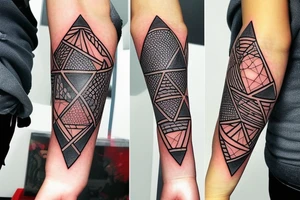 stars with perfect geometric proportions next to each other tattoo idea