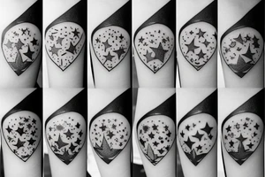 glowing small stars tattoo idea