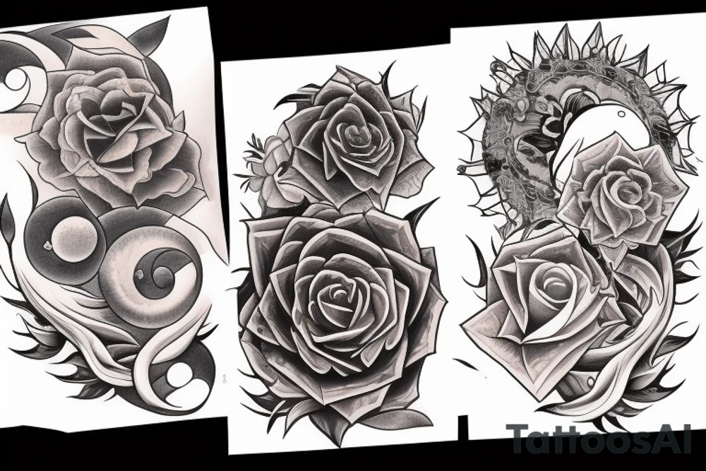 star and moon tattoo idea