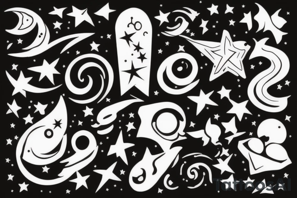 night sky tattoo idea