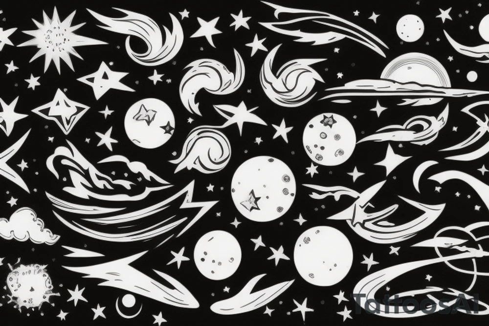 night sky tattoo idea