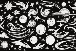 night sky tattoo idea