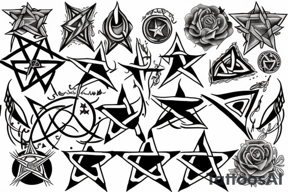 pentagram tattoo idea