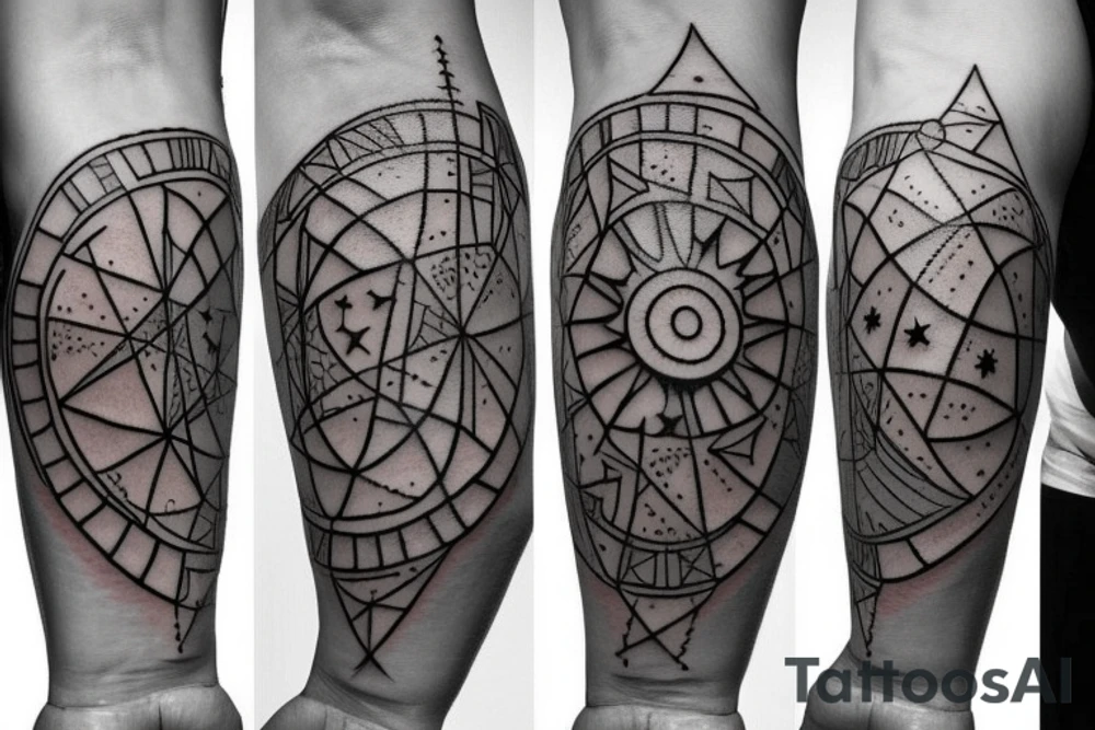 stars on forearm tattoo idea