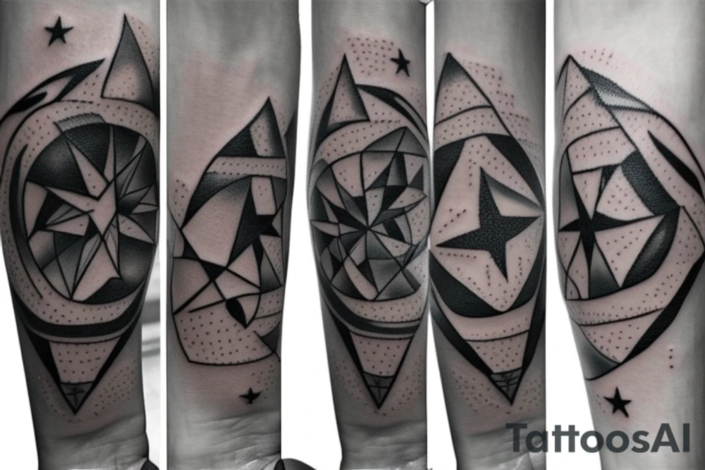 stars on forearm tattoo idea